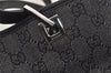 Authentic GUCCI Vintage Shoulder Tote Bag GG Canvas Leather 31244 Black 6816J