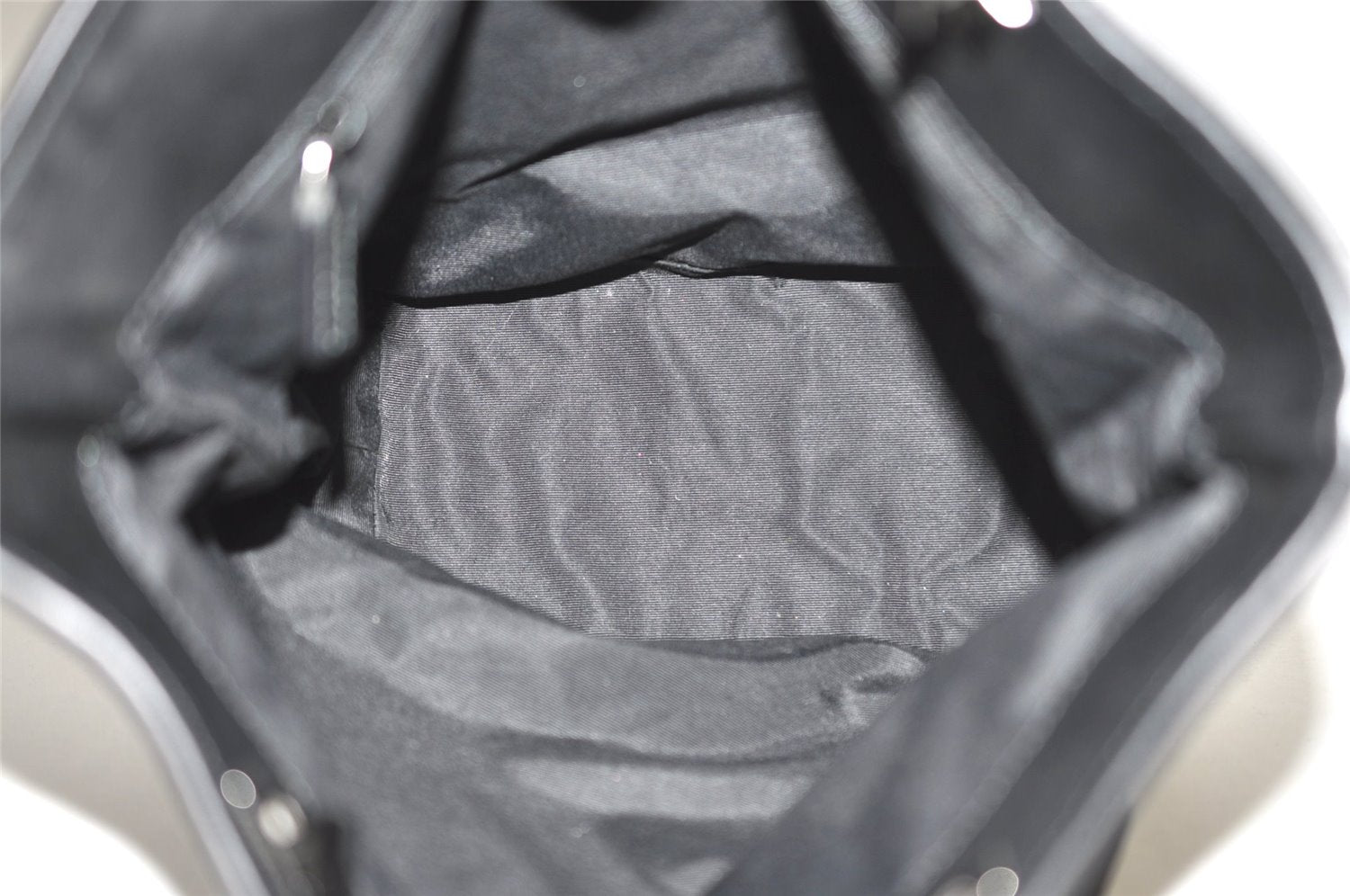 Authentic GUCCI Vintage Shoulder Tote Bag GG Canvas Leather 31244 Black 6816J