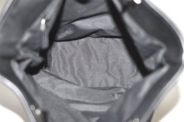 Authentic GUCCI Vintage Shoulder Tote Bag GG Canvas Leather 31244 Black 6816J