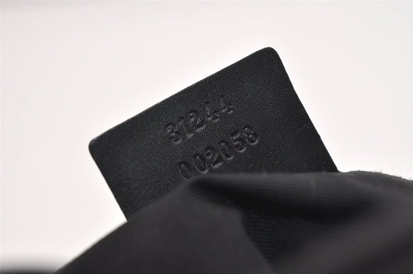 Authentic GUCCI Vintage Shoulder Tote Bag GG Canvas Leather 31244 Black 6816J