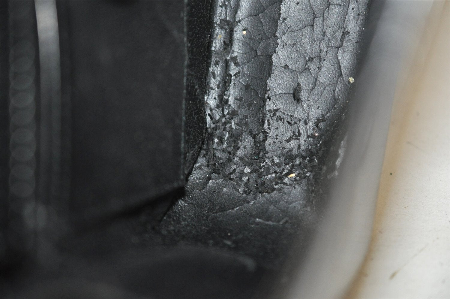 Authentic GUCCI SOHO Vintage Shoulder Hand Bag Purse Enamel Black Junk 6817I