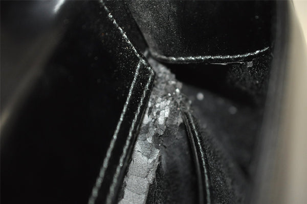 Authentic GUCCI SOHO Vintage Shoulder Hand Bag Purse Enamel Black Junk 6817I