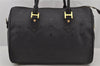 Authentic MCM Vintage PVC Leather 2Way Hand Boston Bag Purse Black 6817J