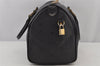 Authentic MCM Vintage PVC Leather 2Way Hand Boston Bag Purse Black 6817J