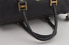 Authentic MCM Vintage PVC Leather 2Way Hand Boston Bag Purse Black 6817J