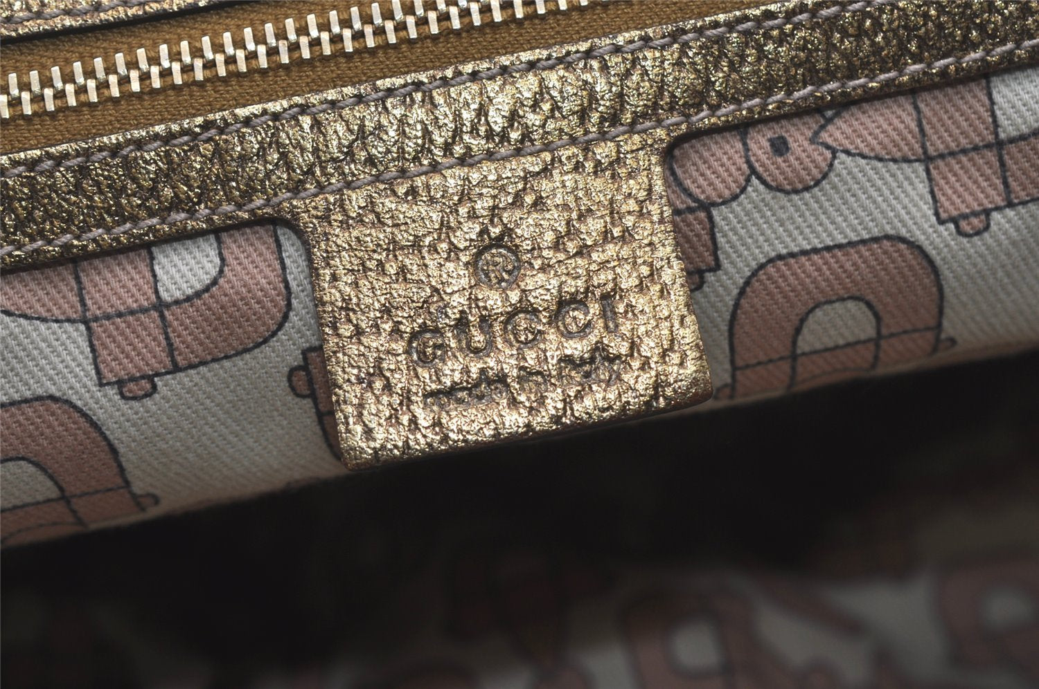 Authentic GUCCI Sherry Line Tote Bag GG Canvas Leather 139260 Beige 6818I