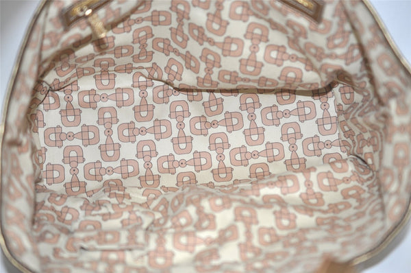 Authentic GUCCI Sherry Line Tote Bag GG Canvas Leather 139260 Beige 6818I