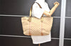 Authentic GUCCI Sherry Line Tote Bag GG Canvas Leather 139260 Beige 6818I