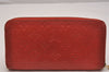 Authentic Louis Vuitton Monogram Empreinte Zippy Wallet Red M60547 LV 6818J