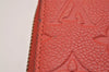 Authentic Louis Vuitton Monogram Empreinte Zippy Wallet Red M60547 LV 6818J