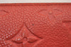Authentic Louis Vuitton Monogram Empreinte Zippy Wallet Red M60547 LV 6818J