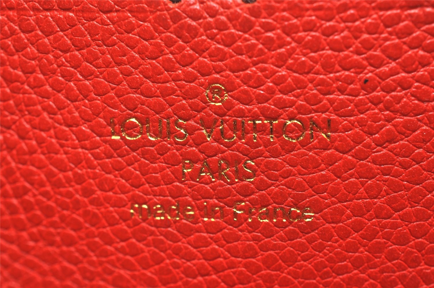 Authentic Louis Vuitton Monogram Empreinte Zippy Wallet Red M60547 LV 6818J