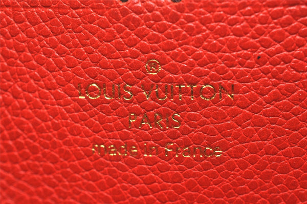 Authentic Louis Vuitton Monogram Empreinte Zippy Wallet Red M60547 LV 6818J