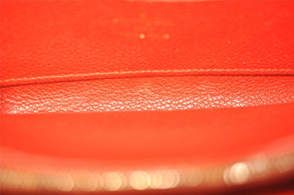 Authentic Louis Vuitton Monogram Empreinte Zippy Wallet Red M60547 LV 6818J
