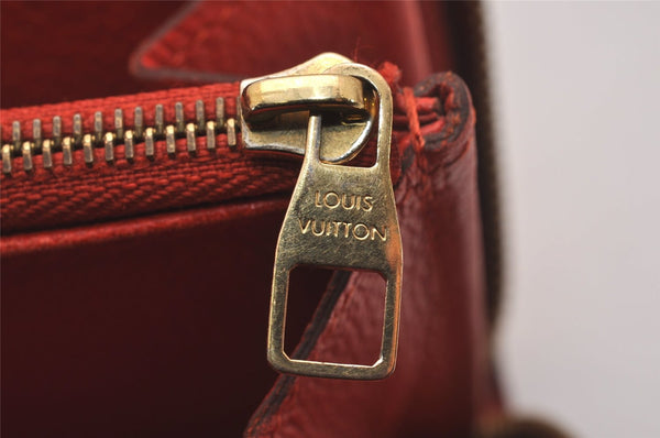 Authentic Louis Vuitton Monogram Empreinte Zippy Wallet Red M60547 LV 6818J