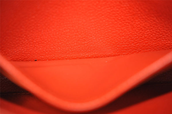 Authentic Louis Vuitton Monogram Empreinte Zippy Wallet Red M60547 LV 6818J