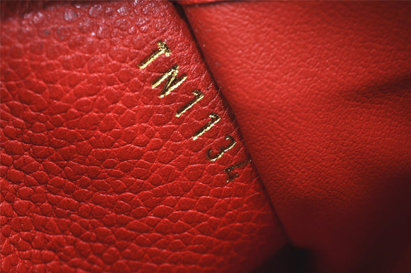 Authentic Louis Vuitton Monogram Empreinte Zippy Wallet Red M60547 LV 6818J