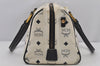 Authentic MCM Vintage Leather 2Way Hand Boston Bag Purse White 6819J