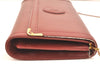 Authentic Cartier Must de Cartier Leather Chain Shoulder Bag Bordeaux Junk 6819K