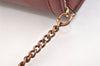 Authentic Cartier Must de Cartier Leather Chain Shoulder Bag Bordeaux Junk 6819K