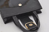 Authentic Salvatore Ferragamo Vara Enamel 2Way Shoulder Hand Bag Black SF 6820I