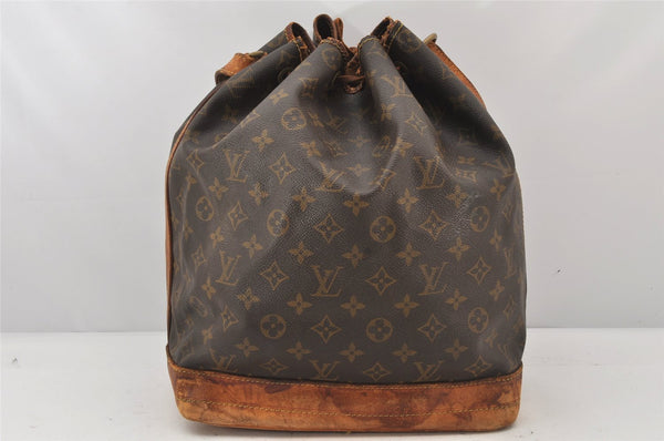 Authentic Louis Vuitton Monogram Noe Shoulder Drawstring Bag M42224 LV 6820K