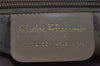 Authentic Salvatore Ferragamo Gancini Leather Shoulder Hand Bag Beige 6821I