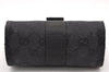 Authentic GUCCI Vintage Pouch Purse GG Canvas Leather 0390991 Black 6822I