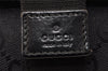 Authentic GUCCI Vintage Pouch Purse GG Canvas Leather 0390991 Black 6822I