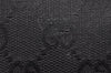 Authentic GUCCI Vintage Pouch Purse GG Canvas Leather 0390991 Black 6822I