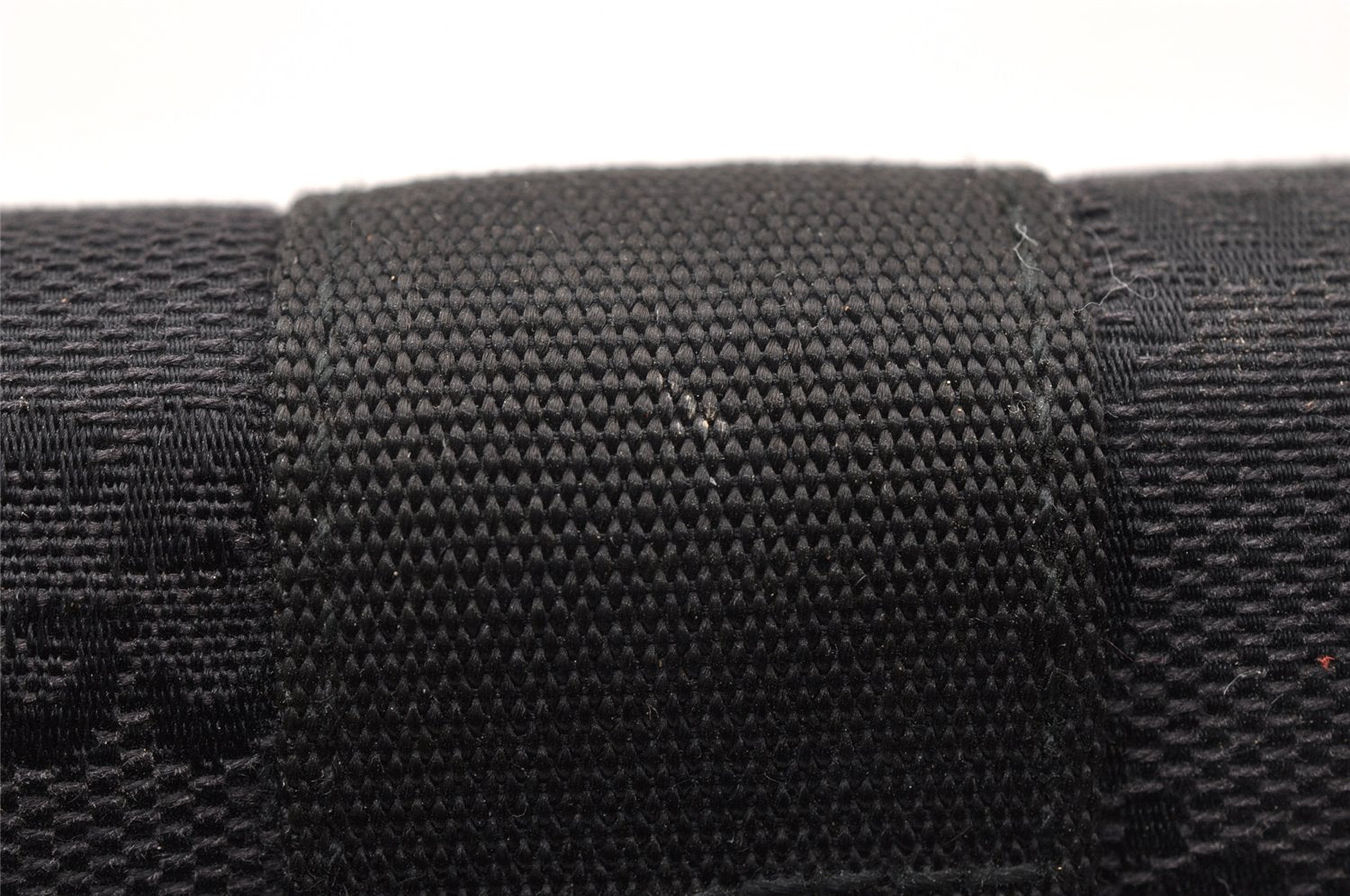 Authentic GUCCI Vintage Pouch Purse GG Canvas Leather 0390991 Black 6822I