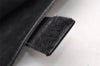 Authentic GUCCI Vintage Pouch Purse GG Canvas Leather 0390991 Black 6822I