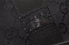 Authentic GUCCI Vintage Pouch Purse GG Canvas Leather 0390991 Black 6822I