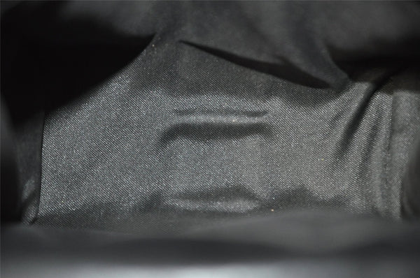 Authentic GUCCI Vintage Pouch Purse GG Canvas Leather 0390991 Black 6822I