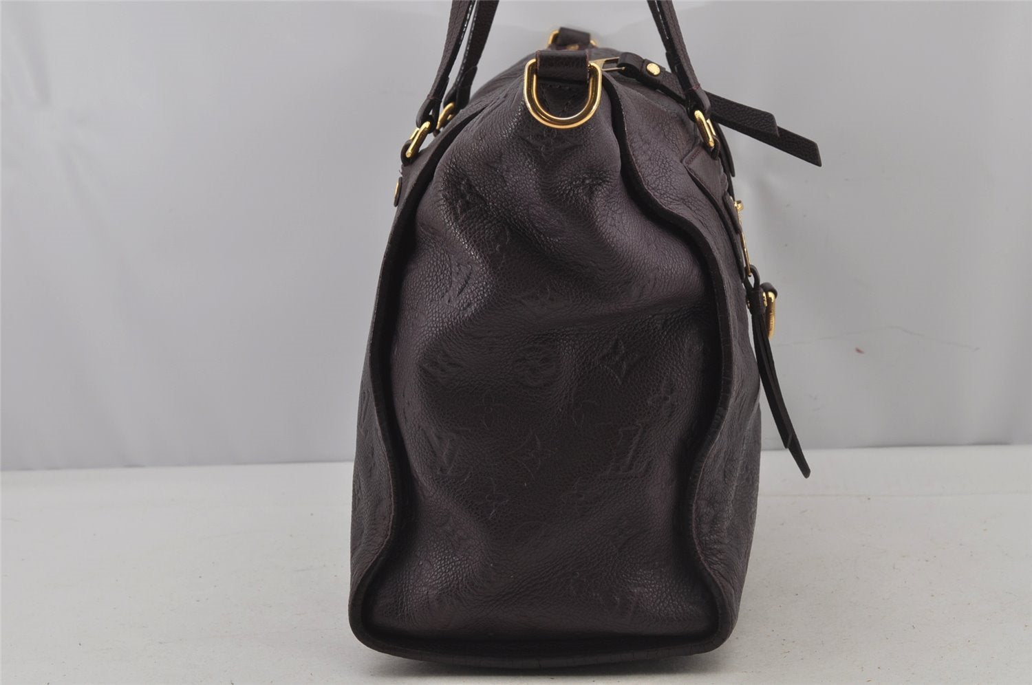 Auth Louis Vuitton Monogram Empreinte Lumineuse PM Tote Bag M40551 Purple 6822J