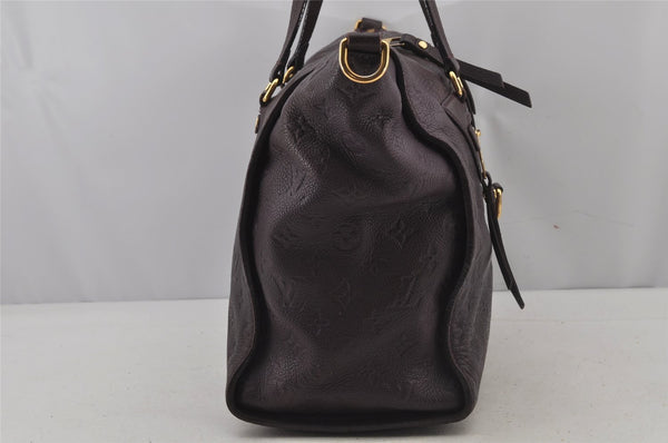 Auth Louis Vuitton Monogram Empreinte Lumineuse PM Tote Bag M40551 Purple 6822J