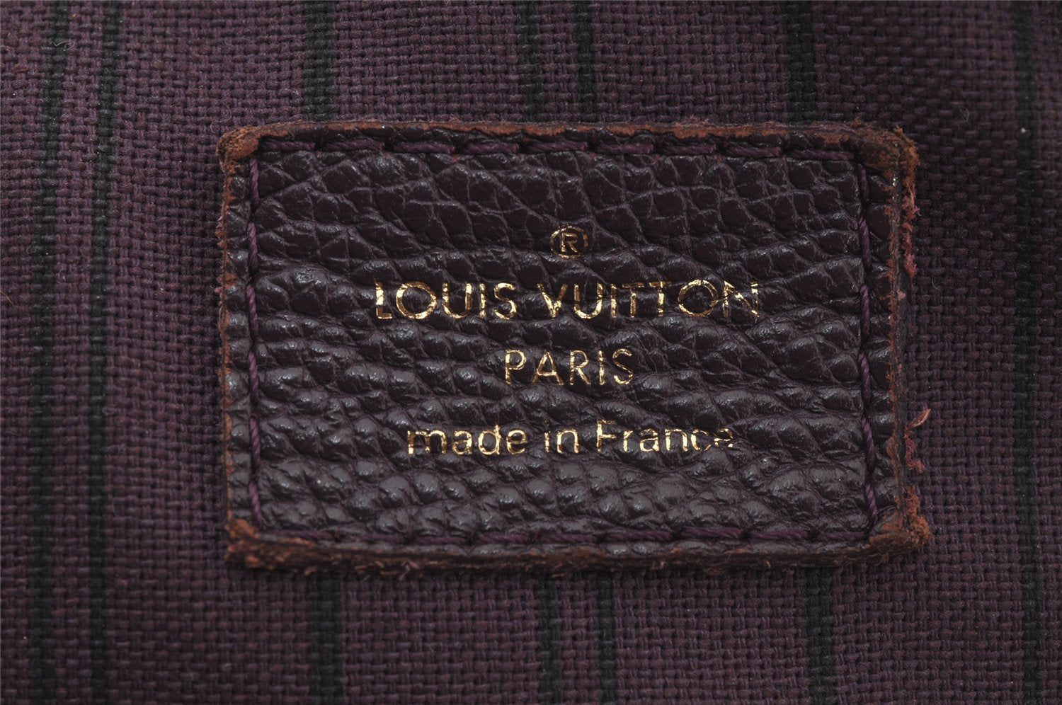 Auth Louis Vuitton Monogram Empreinte Lumineuse PM Tote Bag M40551 Purple 6822J