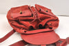 Authentic GUCCI Vintage Bamboo Drawstring Backpack Suede Leather Red 6822K