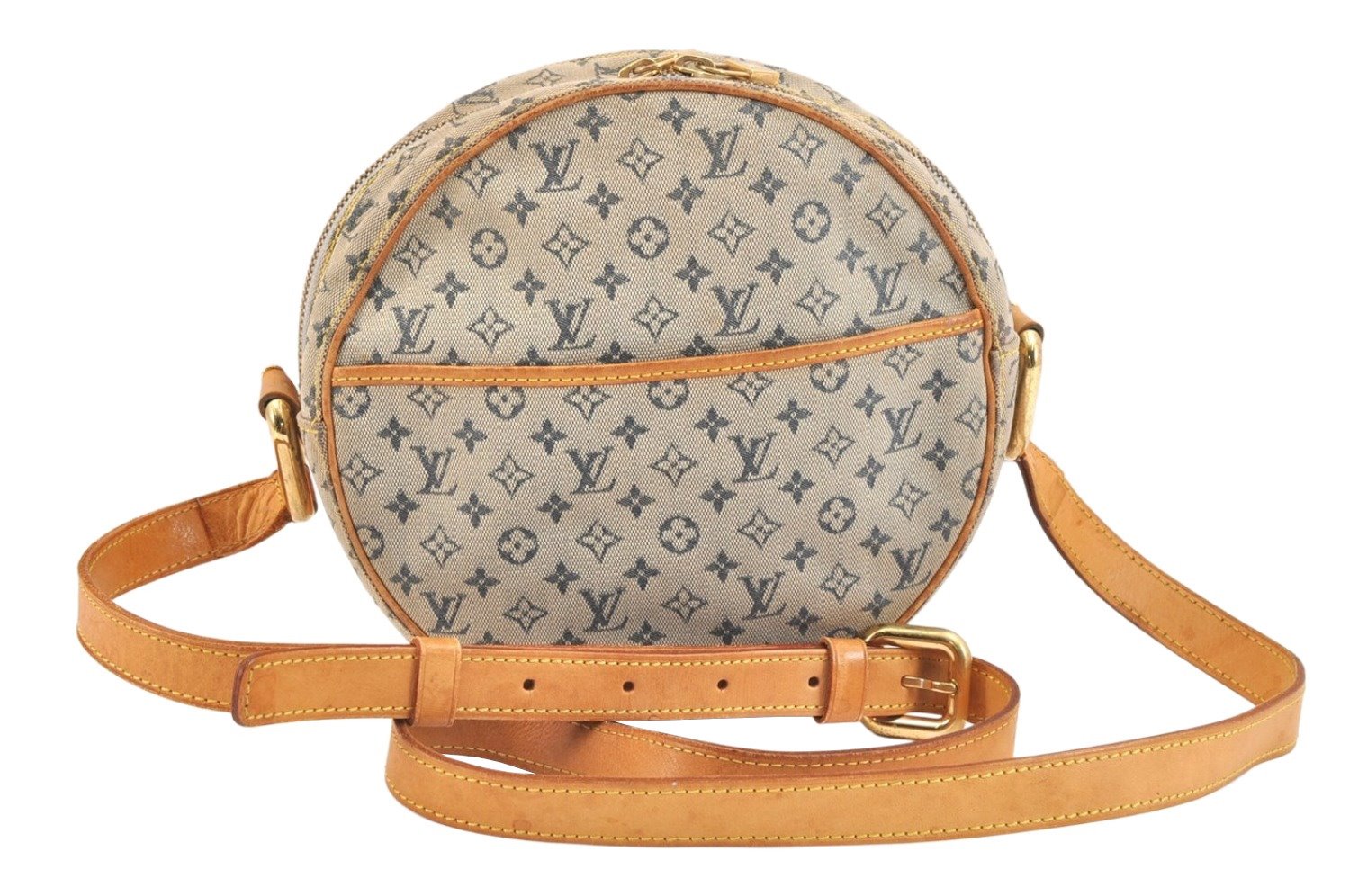 Auth Louis Vuitton Monogram Mini Jeanne GM Shoulder Bag M92000 Blue Junk 6823K