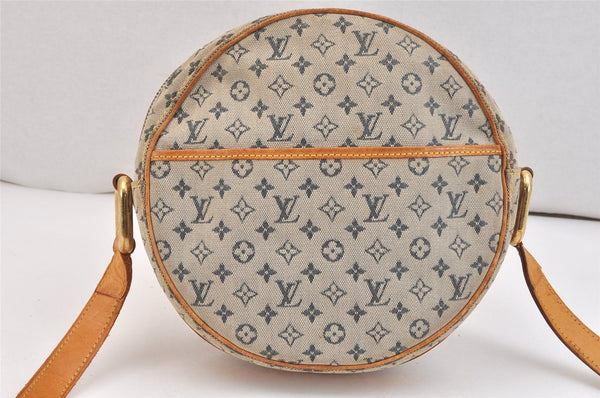 Auth Louis Vuitton Monogram Mini Jeanne GM Shoulder Bag M92000 Blue Junk 6823K