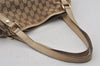 Authentic GUCCI Abbey Shoulder Tote Bag GG Canvas Leather 130736 Brown 6824J