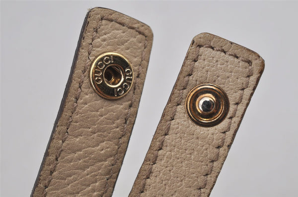 Authentic GUCCI Abbey Shoulder Tote Bag GG Canvas Leather 130736 Brown 6824J