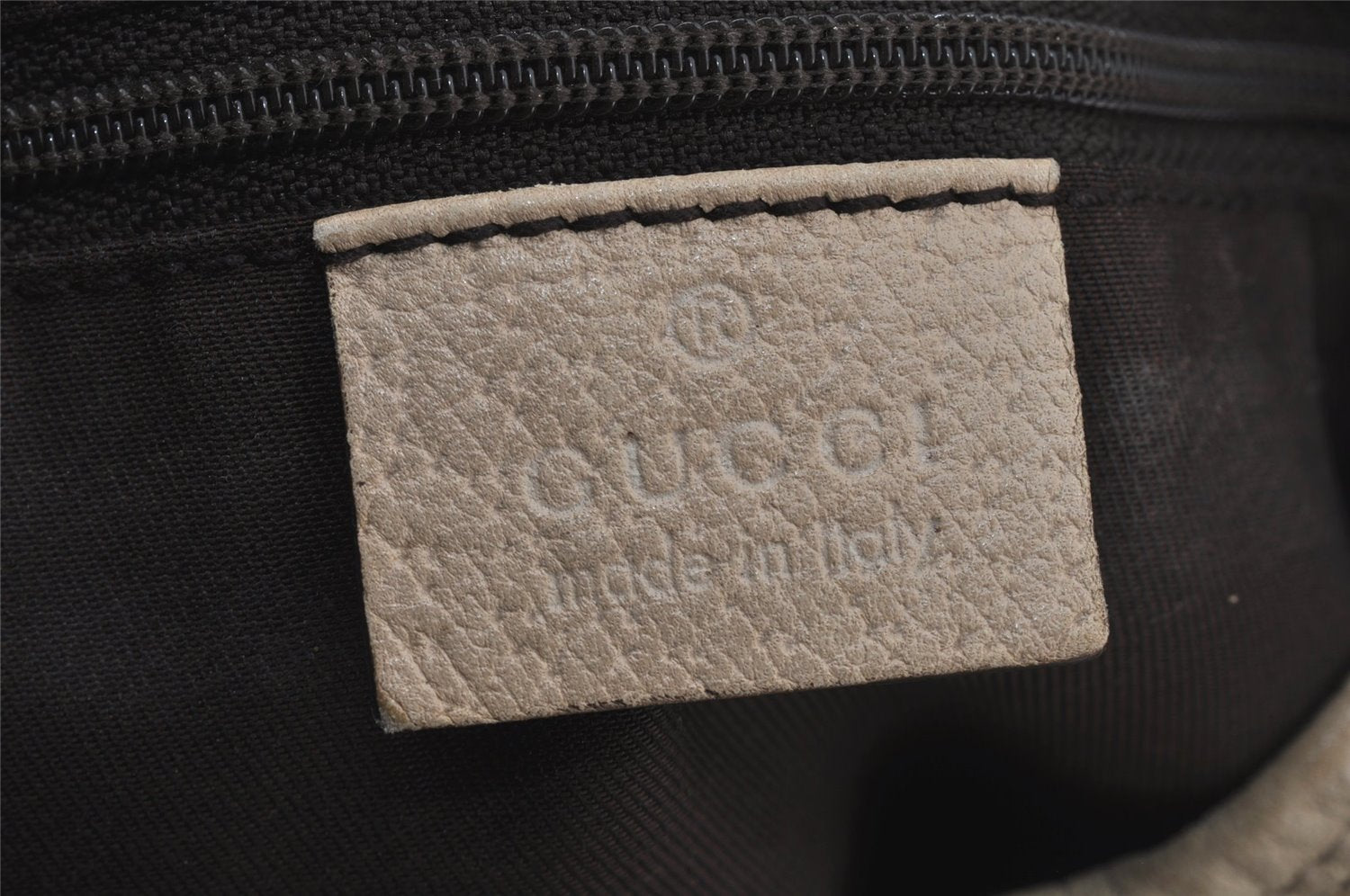 Authentic GUCCI Abbey Shoulder Tote Bag GG Canvas Leather 130736 Brown 6824J