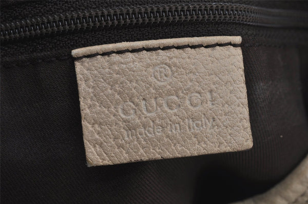 Authentic GUCCI Abbey Shoulder Tote Bag GG Canvas Leather 130736 Brown 6824J