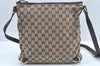 Authentic GUCCI Abbey Shoulder Cross Bag GG Canvas Leather 131326 Brown 6825H