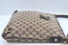 Authentic GUCCI Abbey Shoulder Cross Bag GG Canvas Leather 131326 Brown 6825H