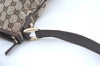 Authentic GUCCI Abbey Shoulder Cross Bag GG Canvas Leather 131326 Brown 6825H