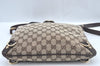 Authentic GUCCI Abbey Shoulder Cross Bag GG Canvas Leather 131326 Brown 6825H