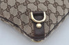Authentic GUCCI Abbey Shoulder Cross Bag GG Canvas Leather 131326 Brown 6825H