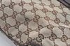 Authentic GUCCI Abbey Shoulder Cross Bag GG Canvas Leather 131326 Brown 6825H